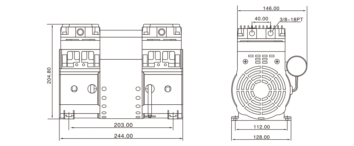 HP-2000H活塞真空泵